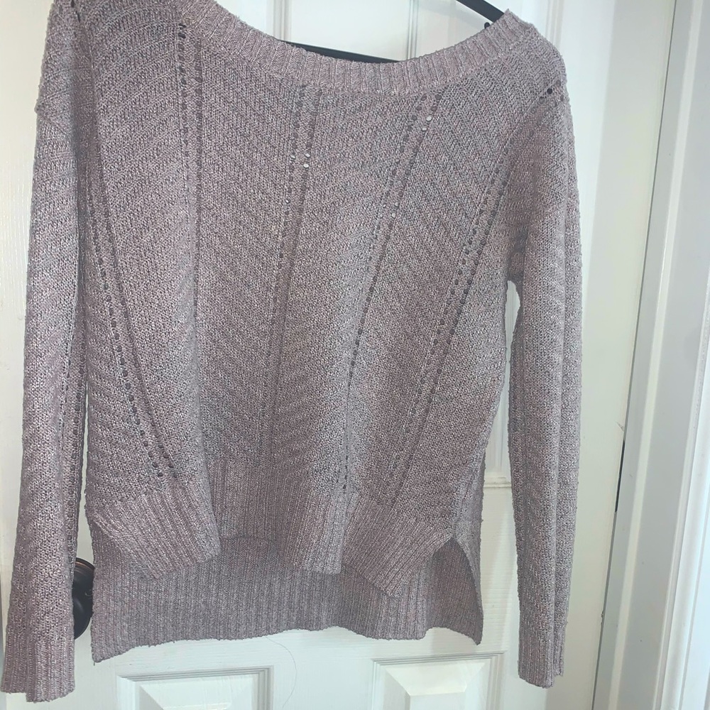Grey criss cross back sweater